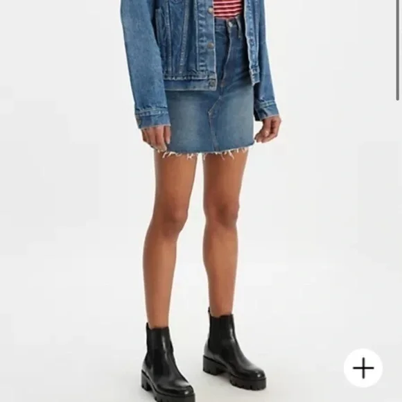 HIGH RISE DECONSTRUCTED BUTTON FLY SKIRT​